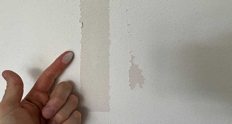 Klebebandabzugsprobe vor Ort