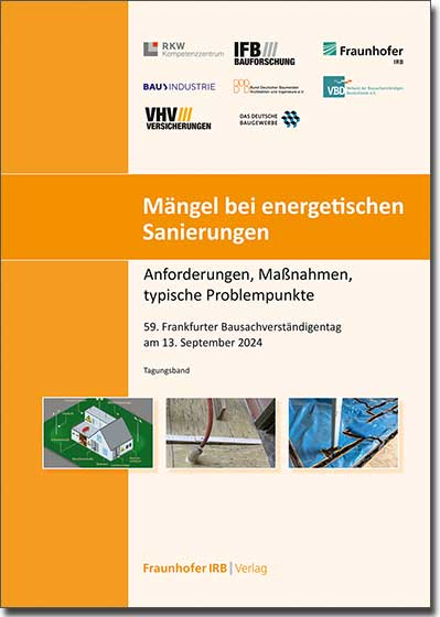 Cover Tagungsband »Mängel bei energetischen Sanierungen« 