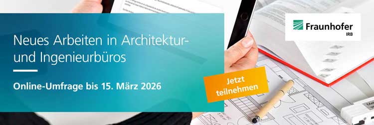 Werbebanner für eine Online-Umfrage des Fraunhofer IRB zum Thema 