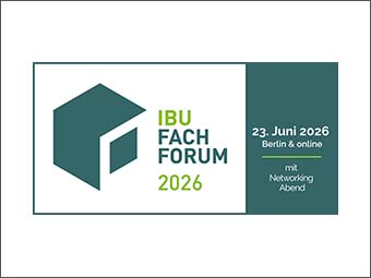 Banner für die Veranstaltung IBU Fachforum »EPDs & EU-BauPVO: Datenqualität statt Greenwashing«  