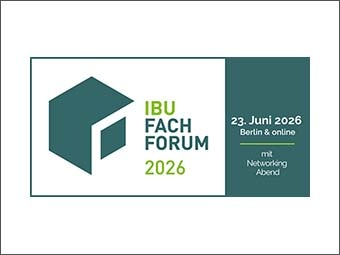 Banner für die Veranstaltung IBU Fachforum »EPDs & EU-BauPVO: Datenqualität statt Greenwashing«  